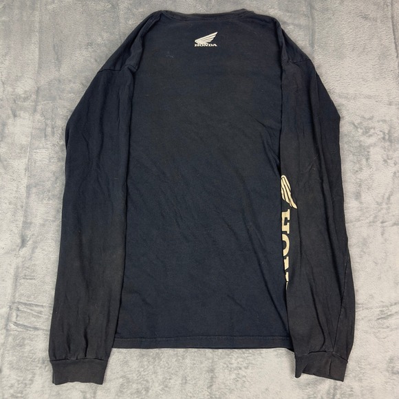 Vintage Official Honda Racing Logo Long Sleeve Shirt Men's Black Graphic - Picture 4 of 6